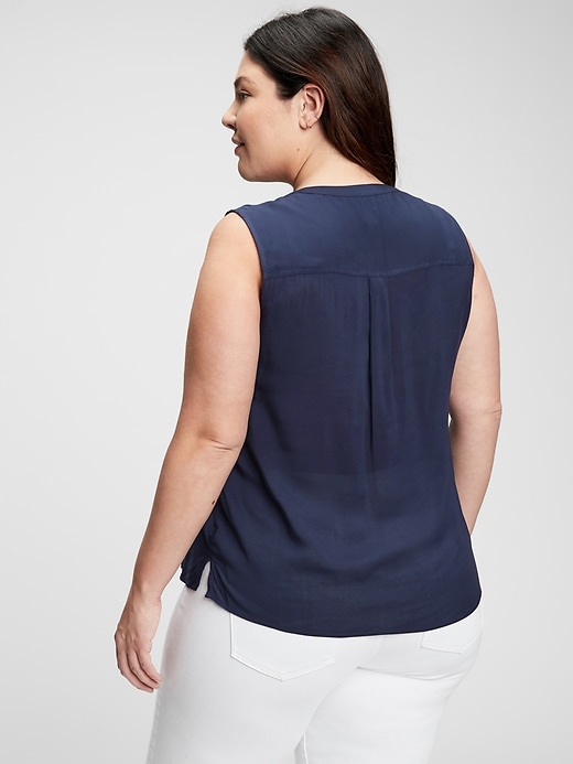 Image number 2 showing, Pintuck Sleeveless Top