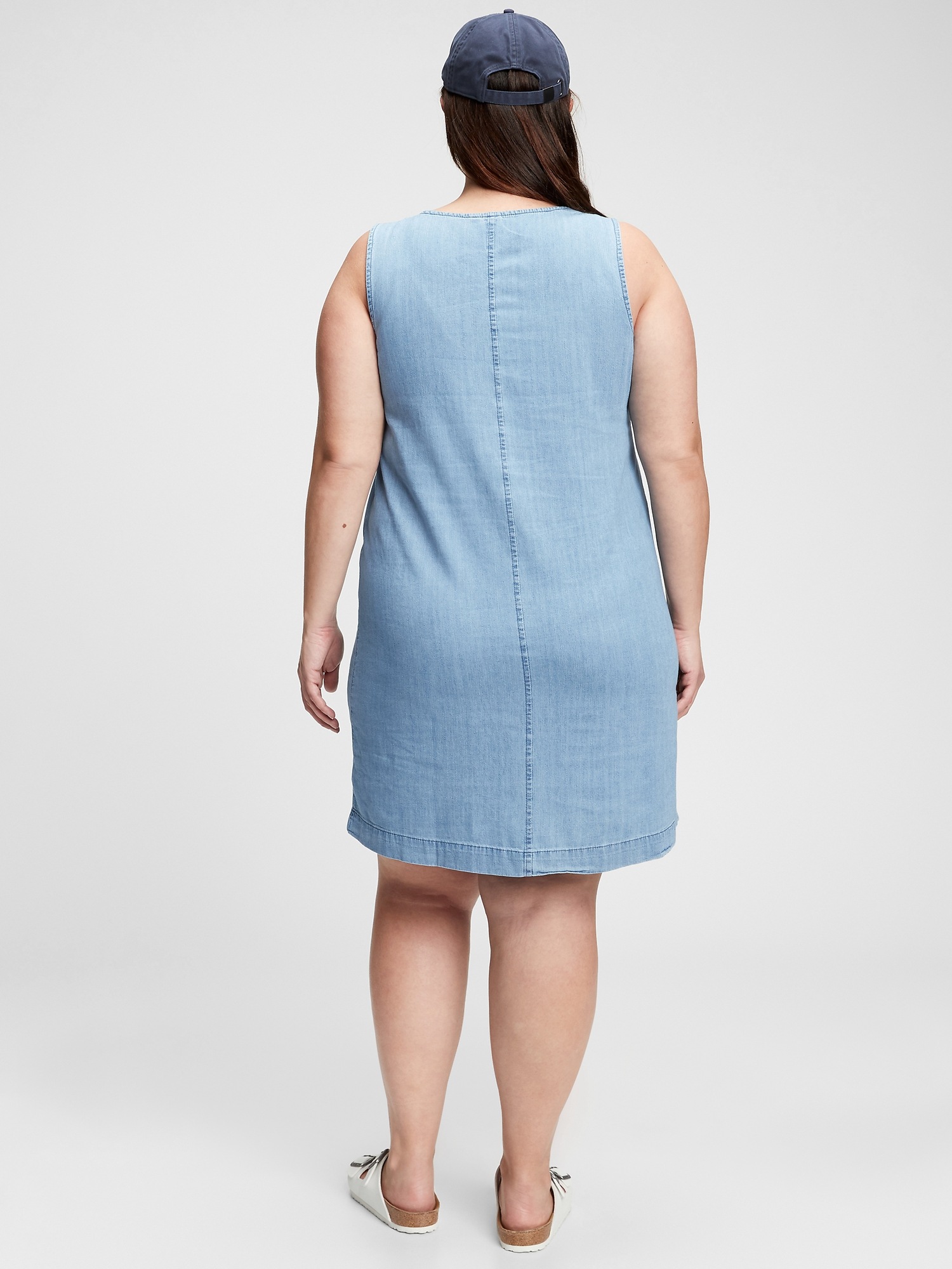Sleeveless Button-Front Shift Dress | Gap Factory