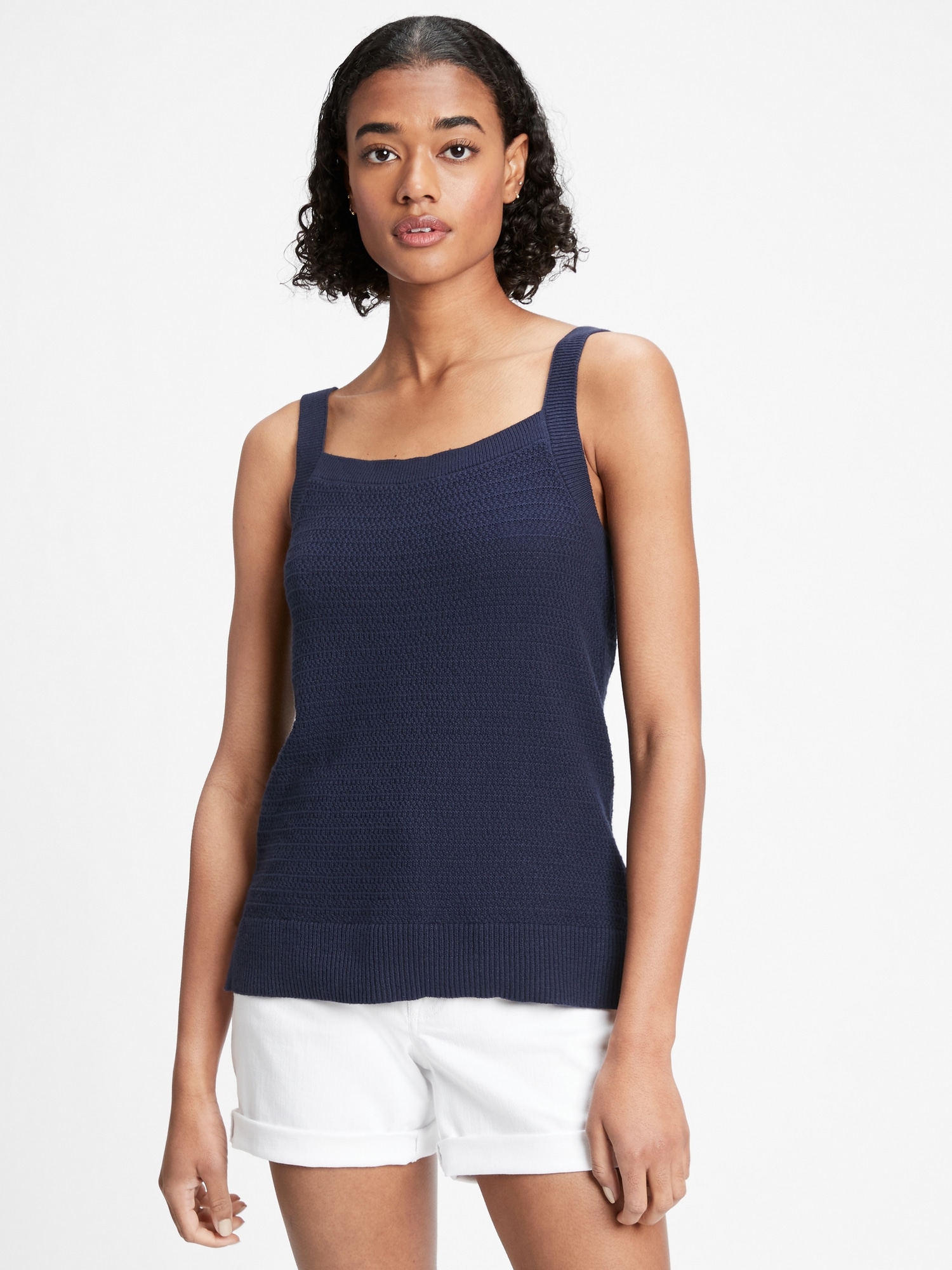 Squareneck Sweater Tank Top Gap Factory