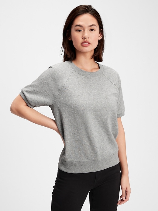 View large product image 1 of 1. Fleece Short Sleeve Crewneck Sweatshirt