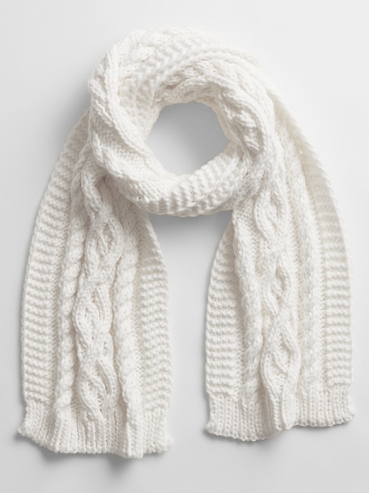 View large product image 1 of 1. Cable-Knit Scarf
