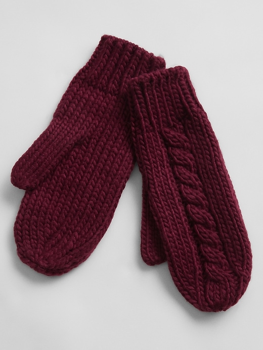 View large product image 1 of 1. Cable-Knit Mittens