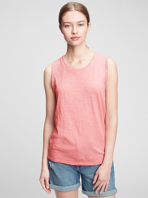 Image number 6 showing, Lace Trim Tank Top