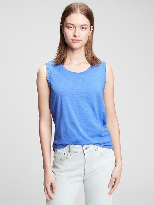 Image number 4 showing, Lace Trim Tank Top