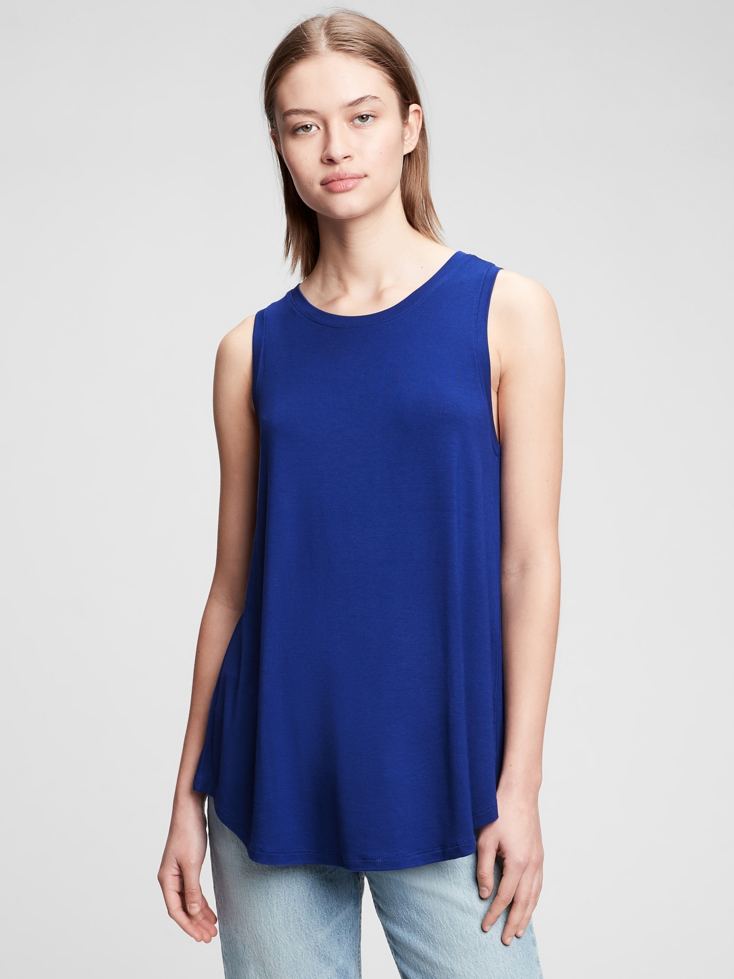 Gap Factory Women's Luxe Sleeveless Top, Select Size Medium (Capital Blue)