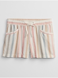 Pull-On Stripe Shorts With Washwell&#153