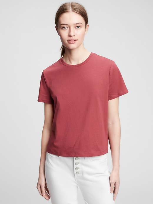 Image number 7 showing, 100% Organic Cotton Shrunken T-Shirt