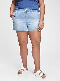 3'' Denim Pull-On Shorts with Washwell&#153
