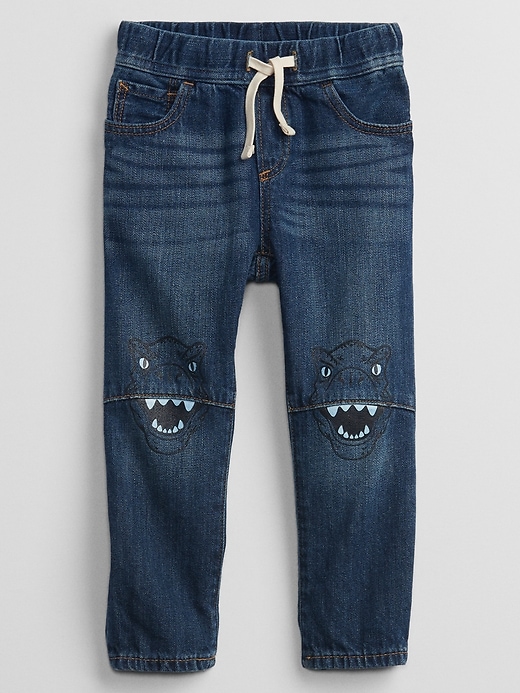 Dinosaur Graphic Slim Jeans 