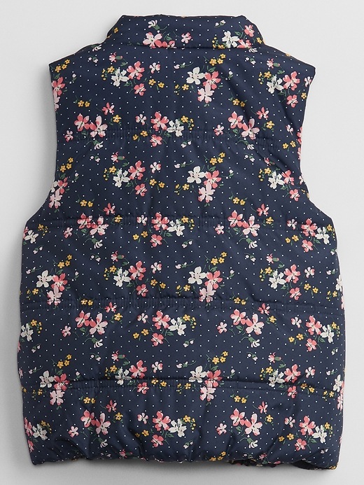Toddler Floral Puffer Vest