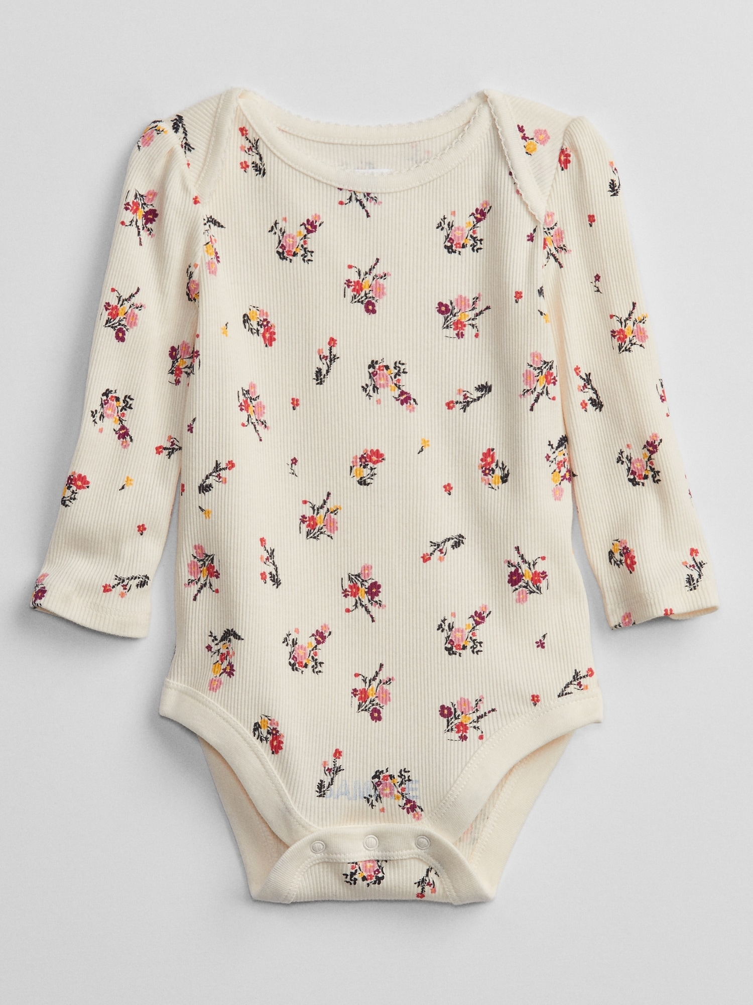 Baby Print Ribbed Bodysuit Gap Factory