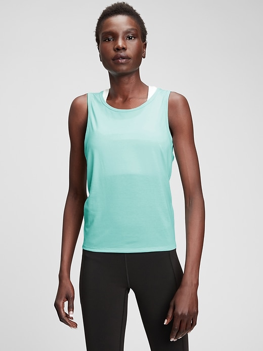 View large product image 1 of 1. GapFit Tie-Back Tank Top