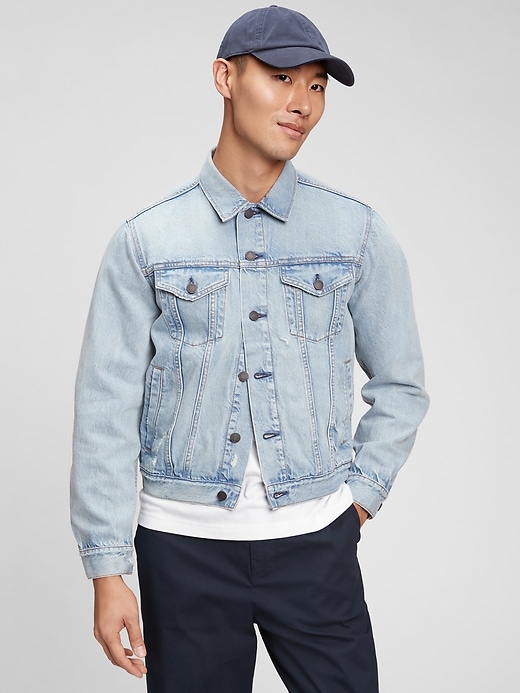 Image number 1 showing, Distressed Icon Denim Jacket