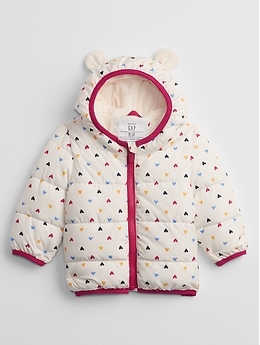 gap rainbow puffer jacket