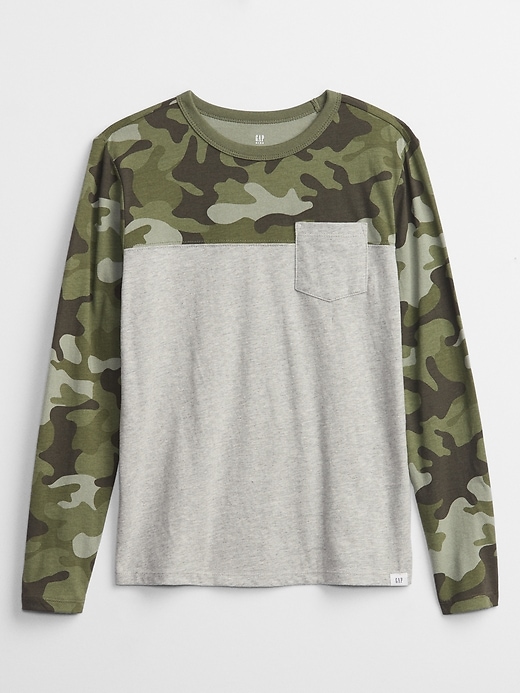 View large product image 1 of 1. Kids Colorblock Pocket T-Shirt