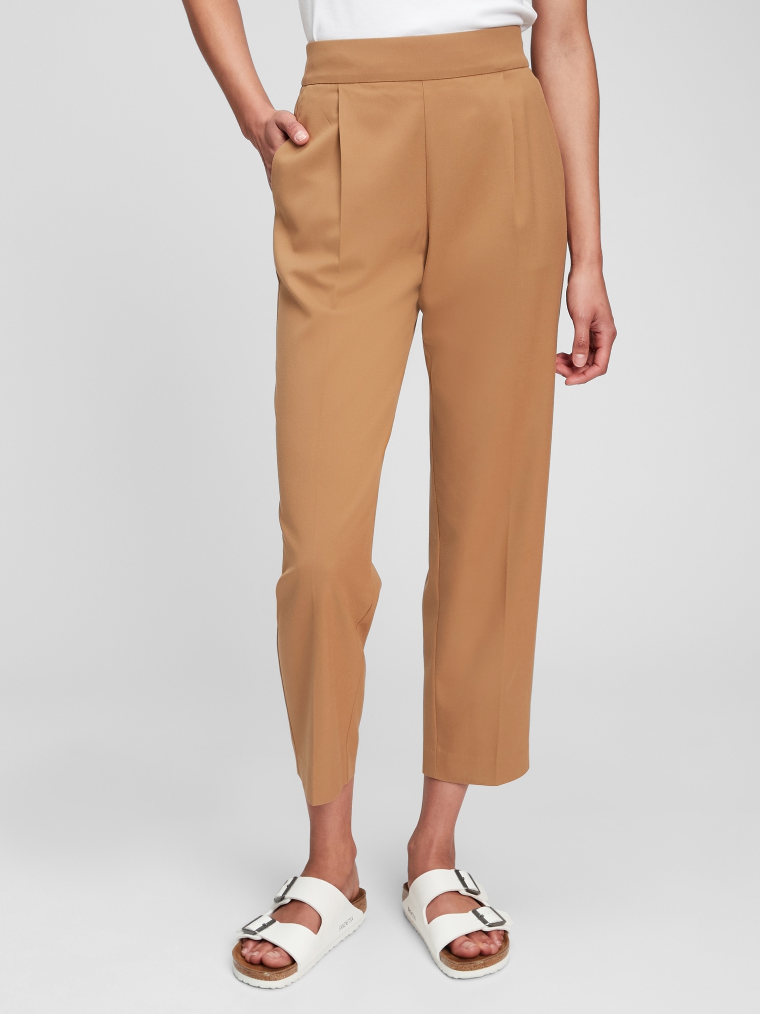 High Rise Slim Pull-On Pants | Gap Factory