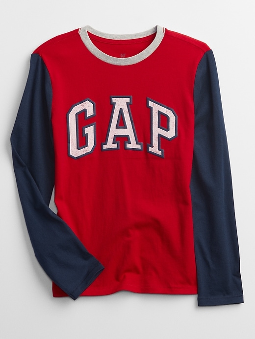 View large product image 1 of 1. Kids Gap Logo Colorblock T-Shirt