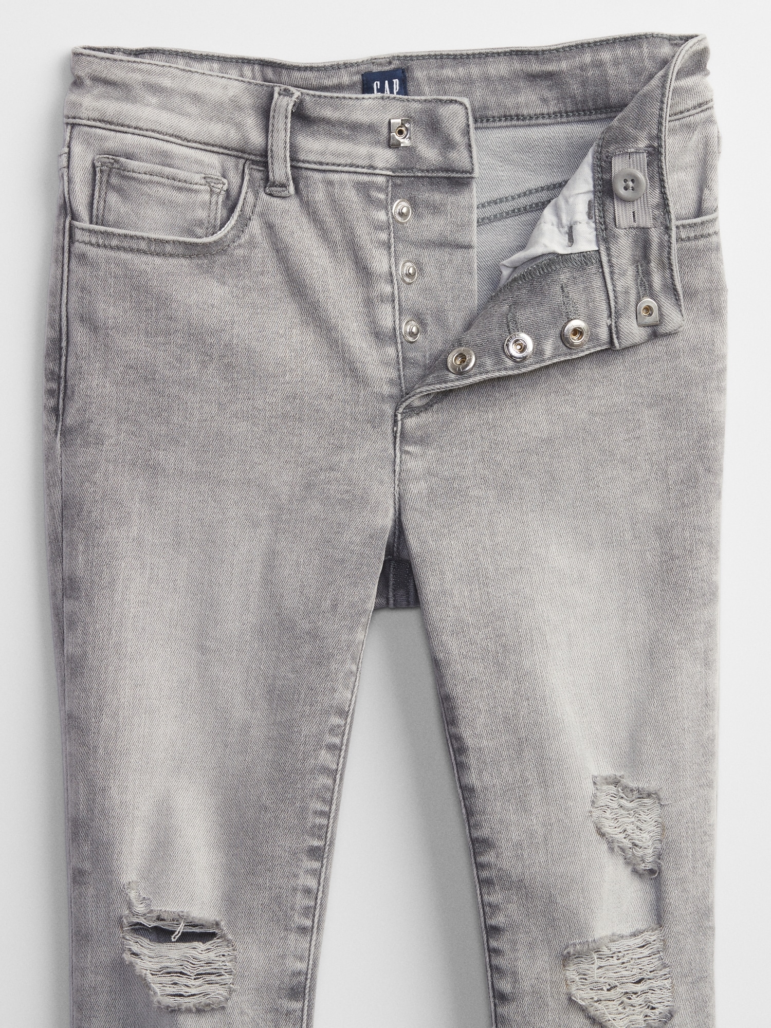 Kids High Rise Distressed Ankle Jeggings