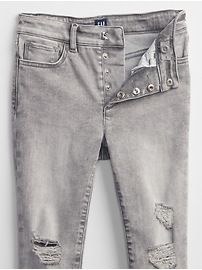 Kids High Rise Skinny Ankle Distressed Jeggings with Washwell