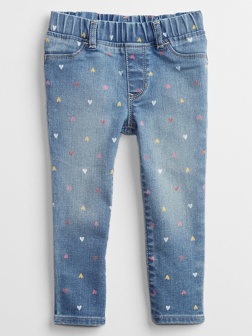Toddler Heart Print Pull-On Legging Jeans with Washwell&#153