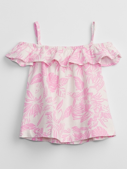 View large product image 1 of 1. Toddler Off-Shoulder Print Top