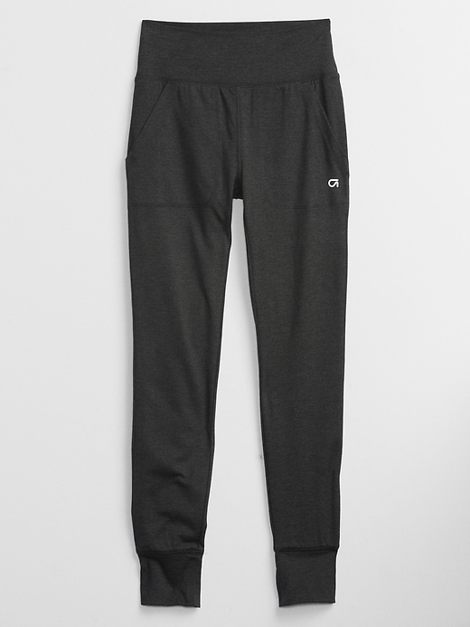 View large product image 1 of 1. GapFit Kids Brushed Tech Jersey Pull-On Joggers