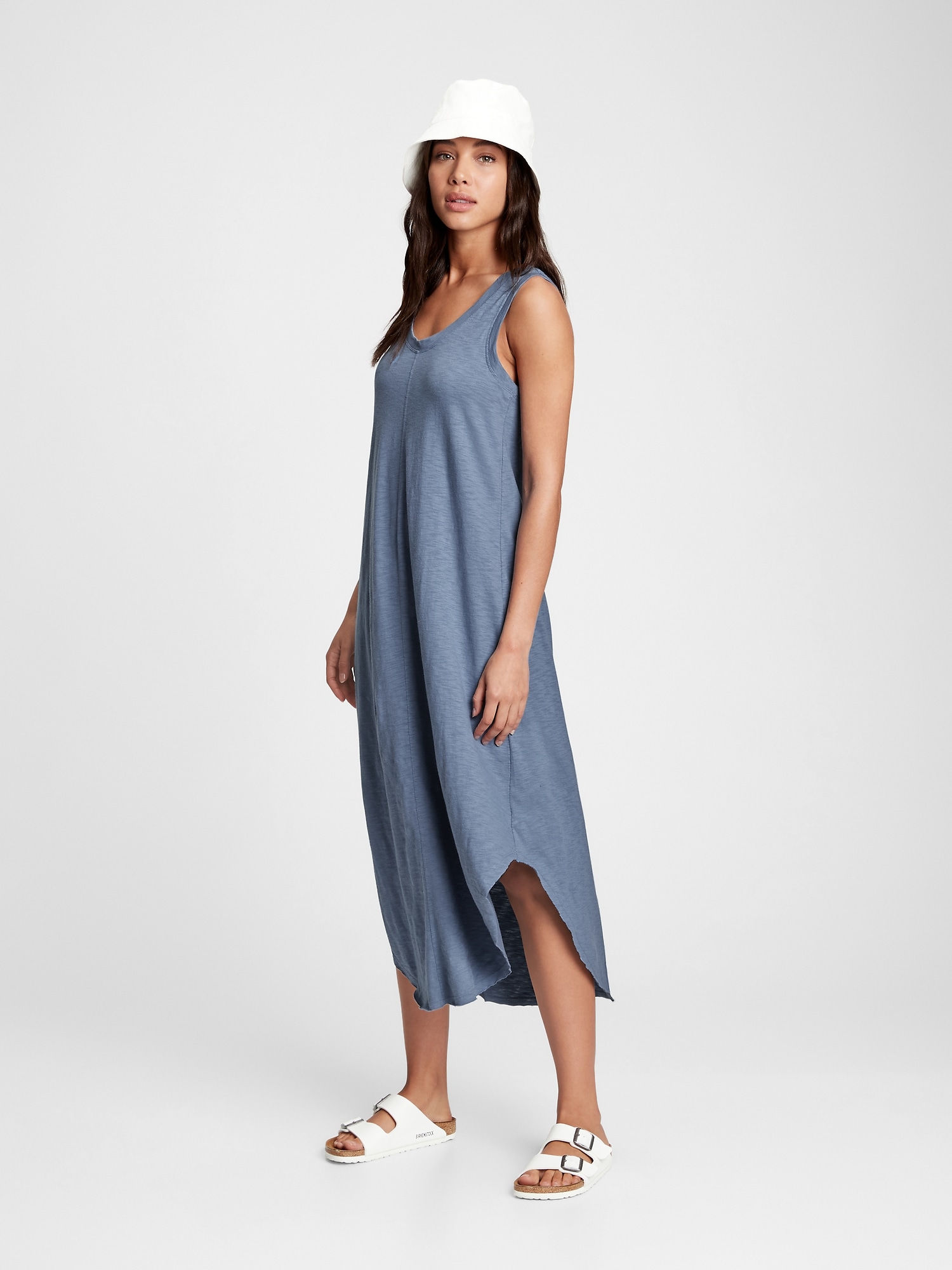 UNeck Sleeveless Midi Dress Gap Factory