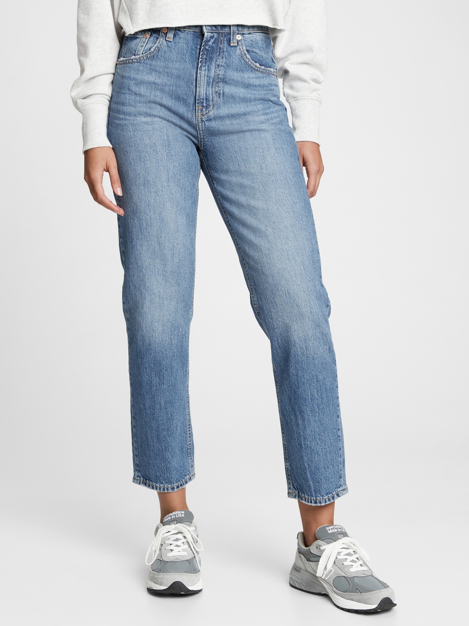 Sky High Straight Leg Jeans with Washwell™ | Gap Factory