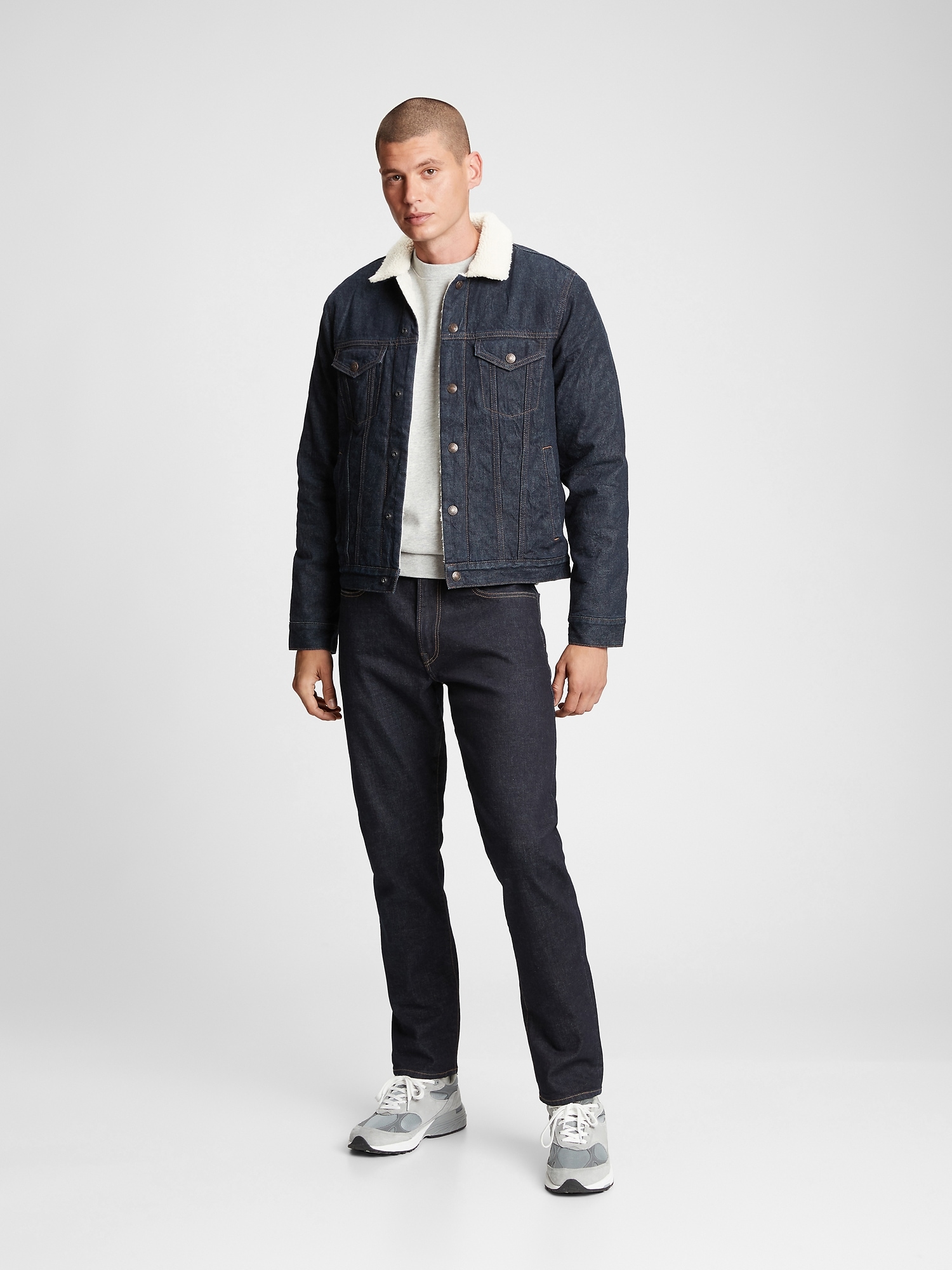 denim sherpa lined jacket