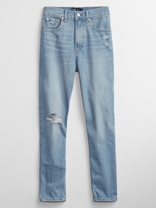 Image number 3 showing, Sky High Distressed Straight Leg Jeans