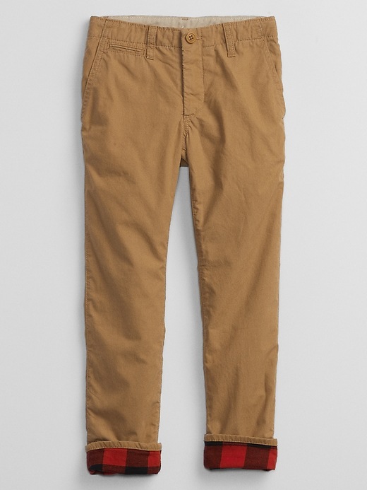 Image number 1 showing, Kids Fleece-Lined Khakis