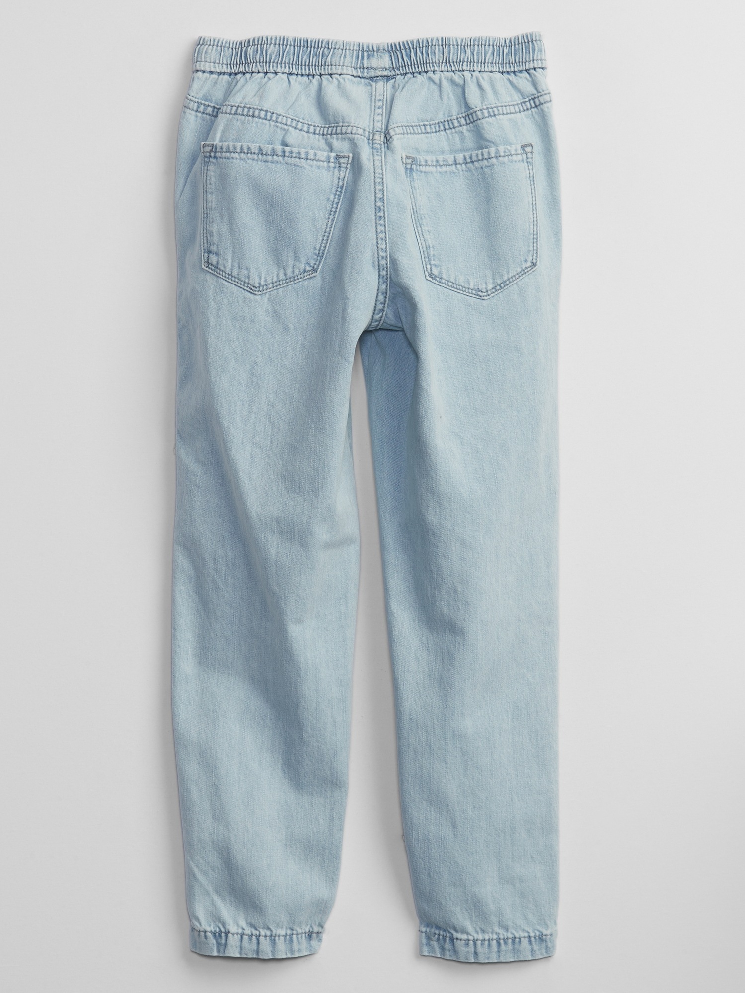 Kids Pull-On Denim Joggers with Washwell