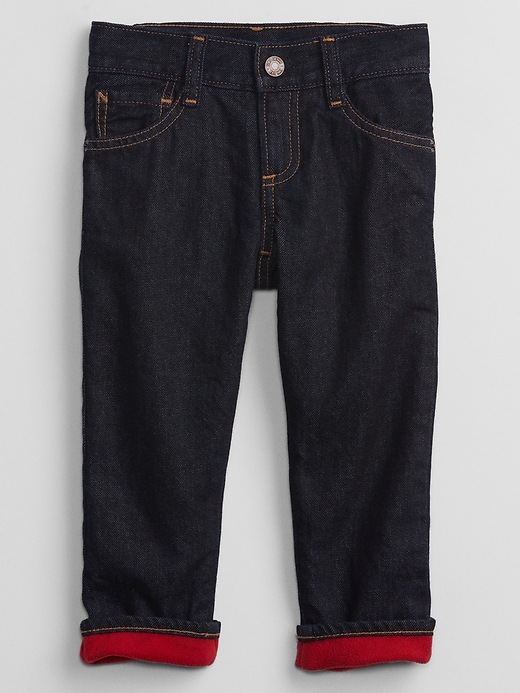 Toddler Fleece-Lined Straight Jeans with Washwell&#174