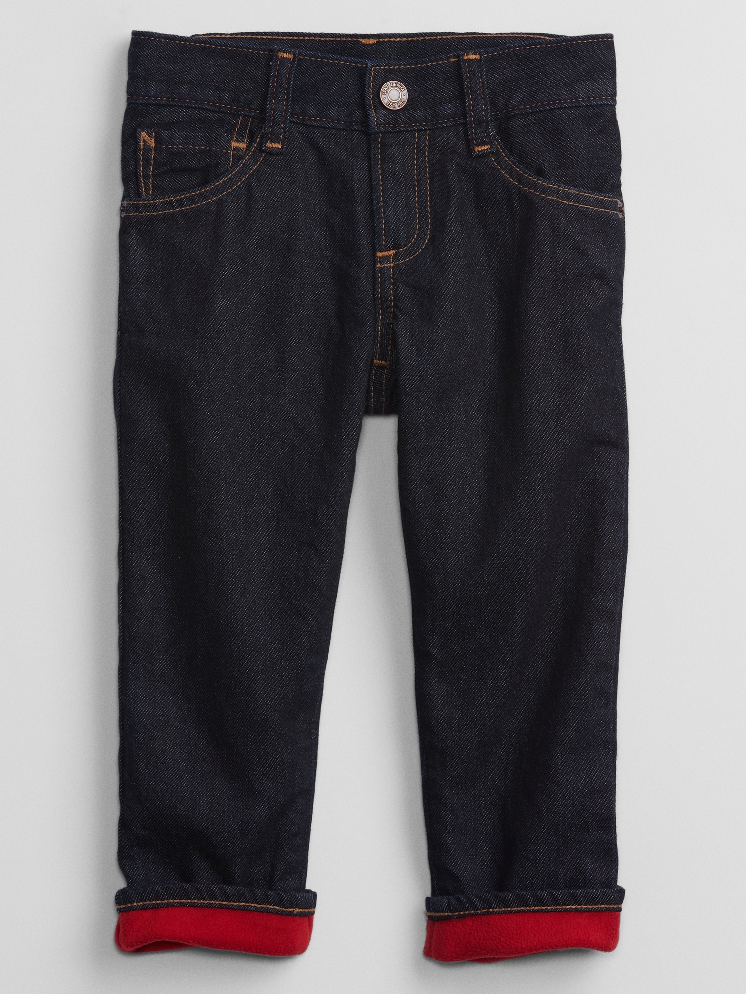 Toddler Fleece-Lined Straight Jeans with Washwell®