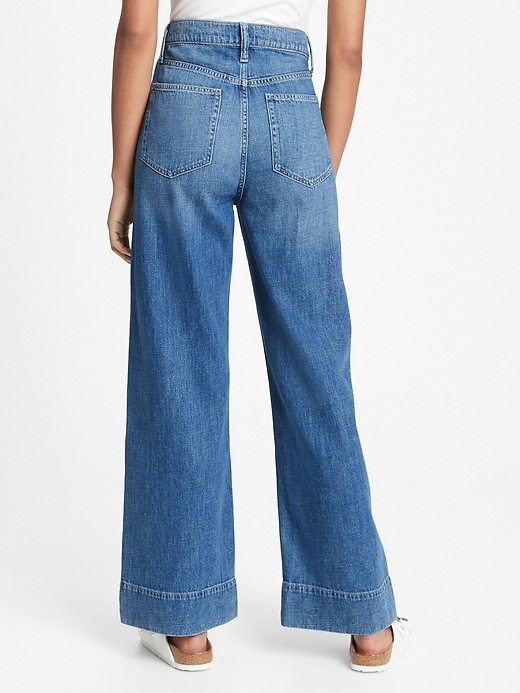 High Rise Wide-Leg Jeans with Washwell 
