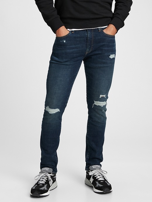 Mid Rise Destructed Skinny GapFlex 