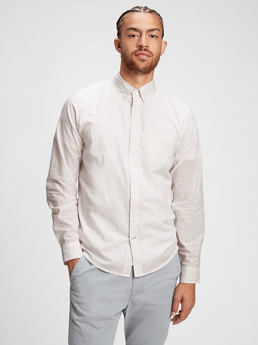 Image number 6 showing, Poplin Shirt in Untucked Fit