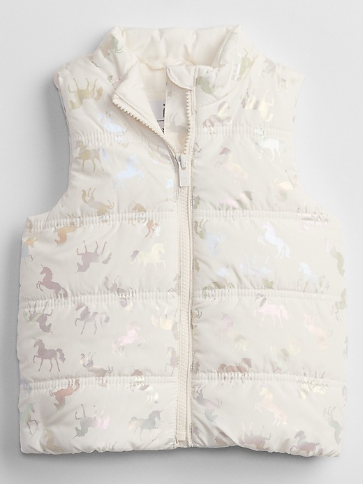 View large product image 1 of 1. Toddler Floral Puffer Vest