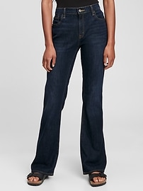 low rise bootcut stretch jeans