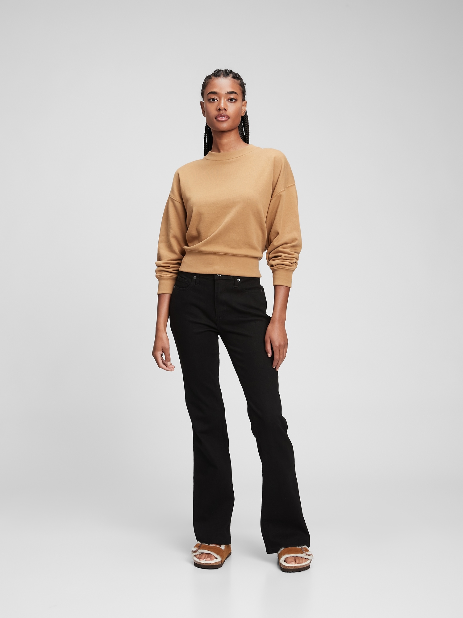 Mid Rise Bootcut Leg Jeans