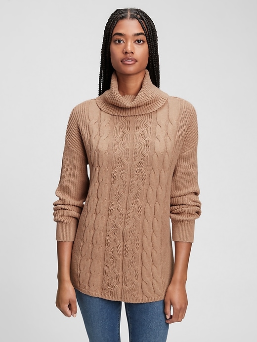 Image number 6 showing, Cable-Knit Turtleneck Sweater