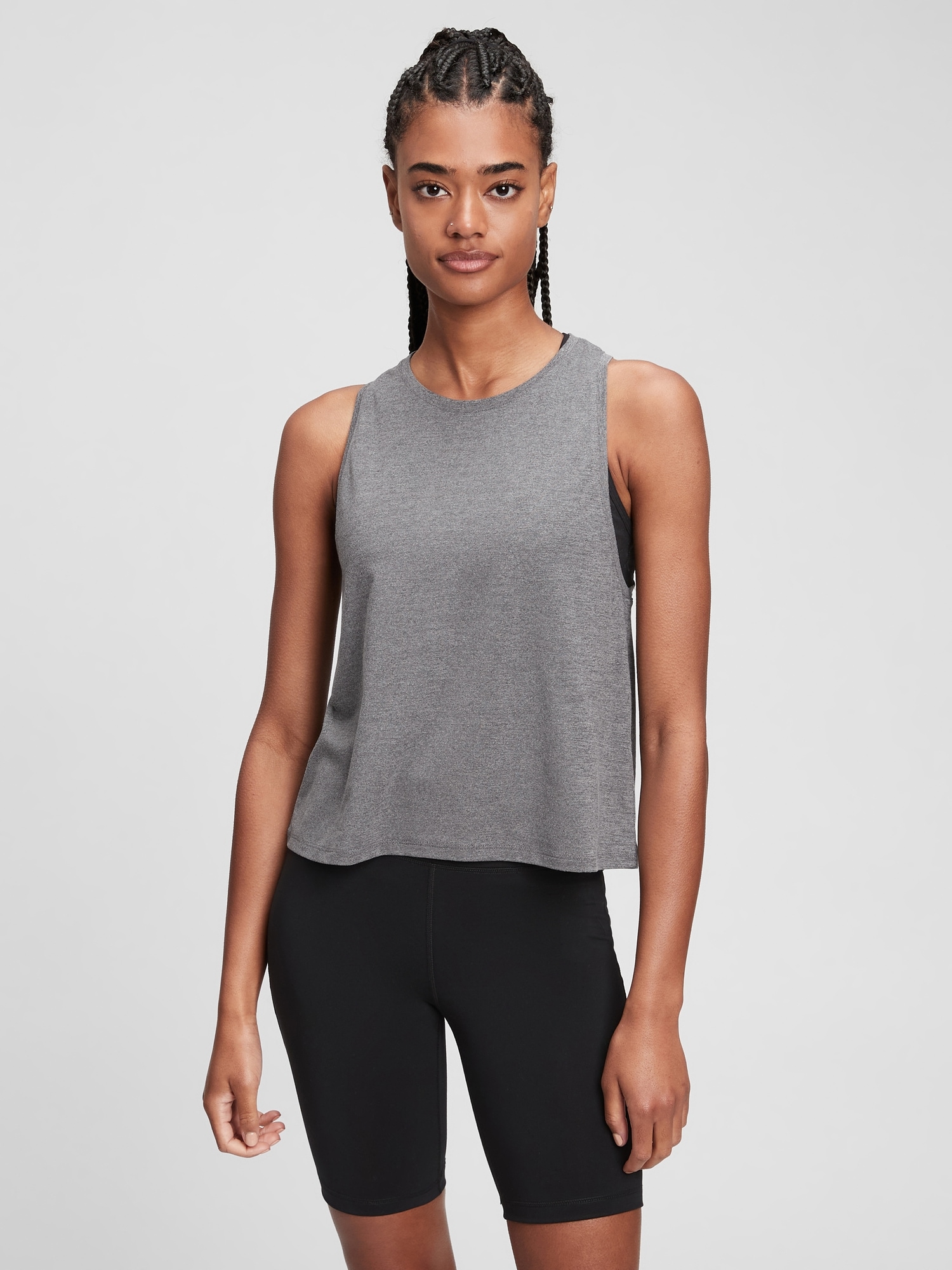 GapFit Brushed Jersey Tank Top Gap Factory