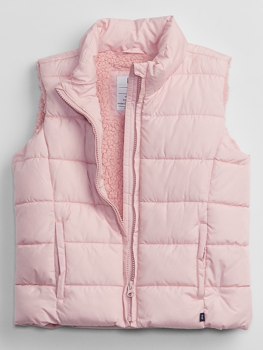 Image number 1 showing, Kids ColdControl Sherpa-Lined Puffer Vest