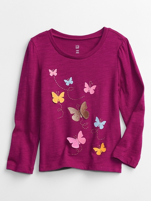 3D Butterfly Graphic T-Shirt