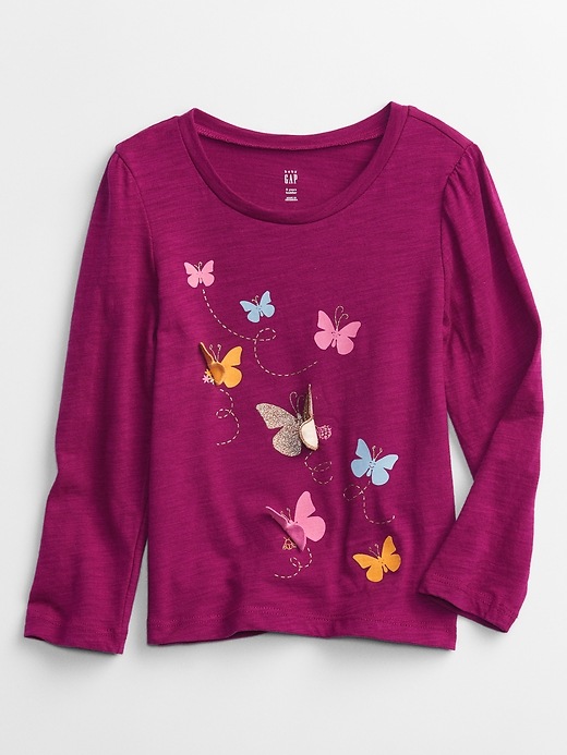 3D Butterfly Graphic T-Shirt