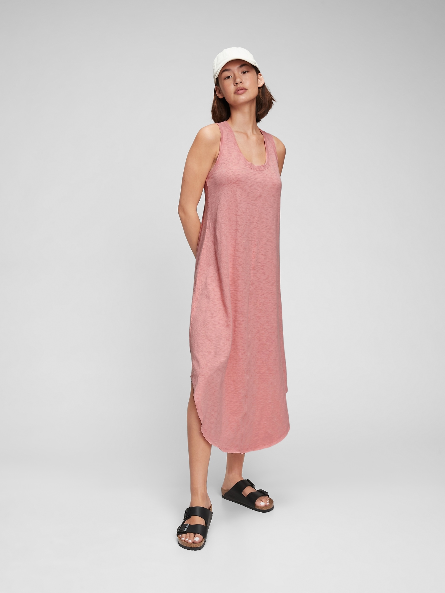 UNeck Sleeveless Midi Dress Gap Factory