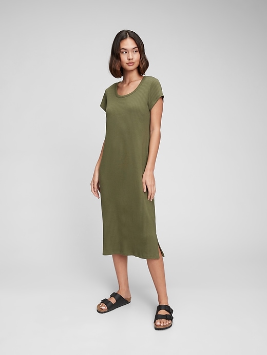View large product image 1 of 1. Ribbed T-Shirt Dress