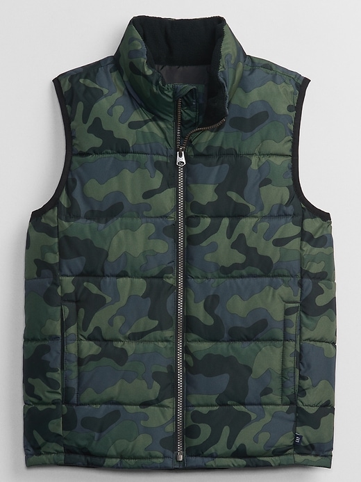 View large product image 1 of 1. Kids ColdControl Camo Puffer Vest