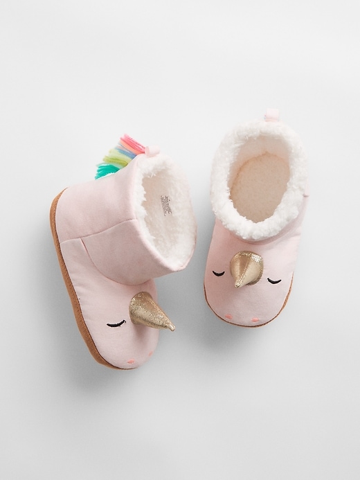 View large product image 1 of 1. Toddler Unicorn Slippers