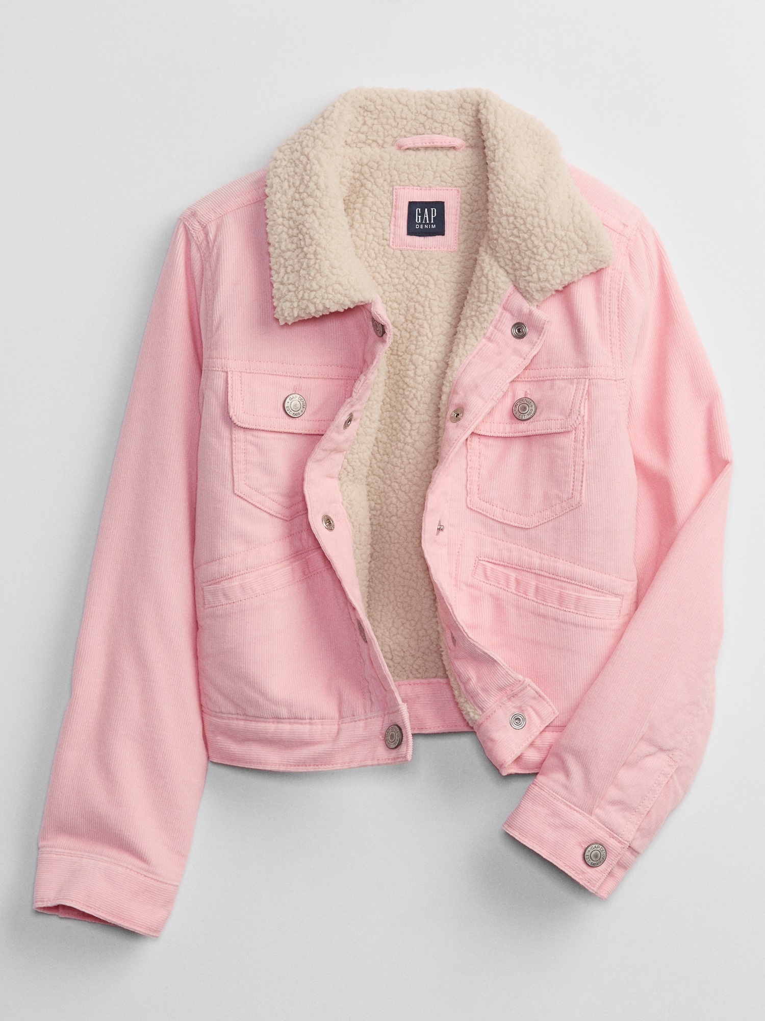 pink sherpa lined jacket